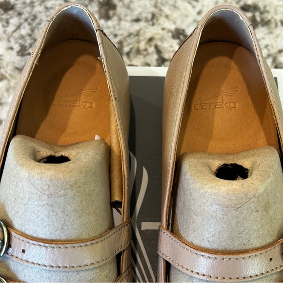 Dansko Leeza Ballerina Flats Leather Double Strap Buckle Tan Women 38‎ 7.5-8 - Picture 4 of 16